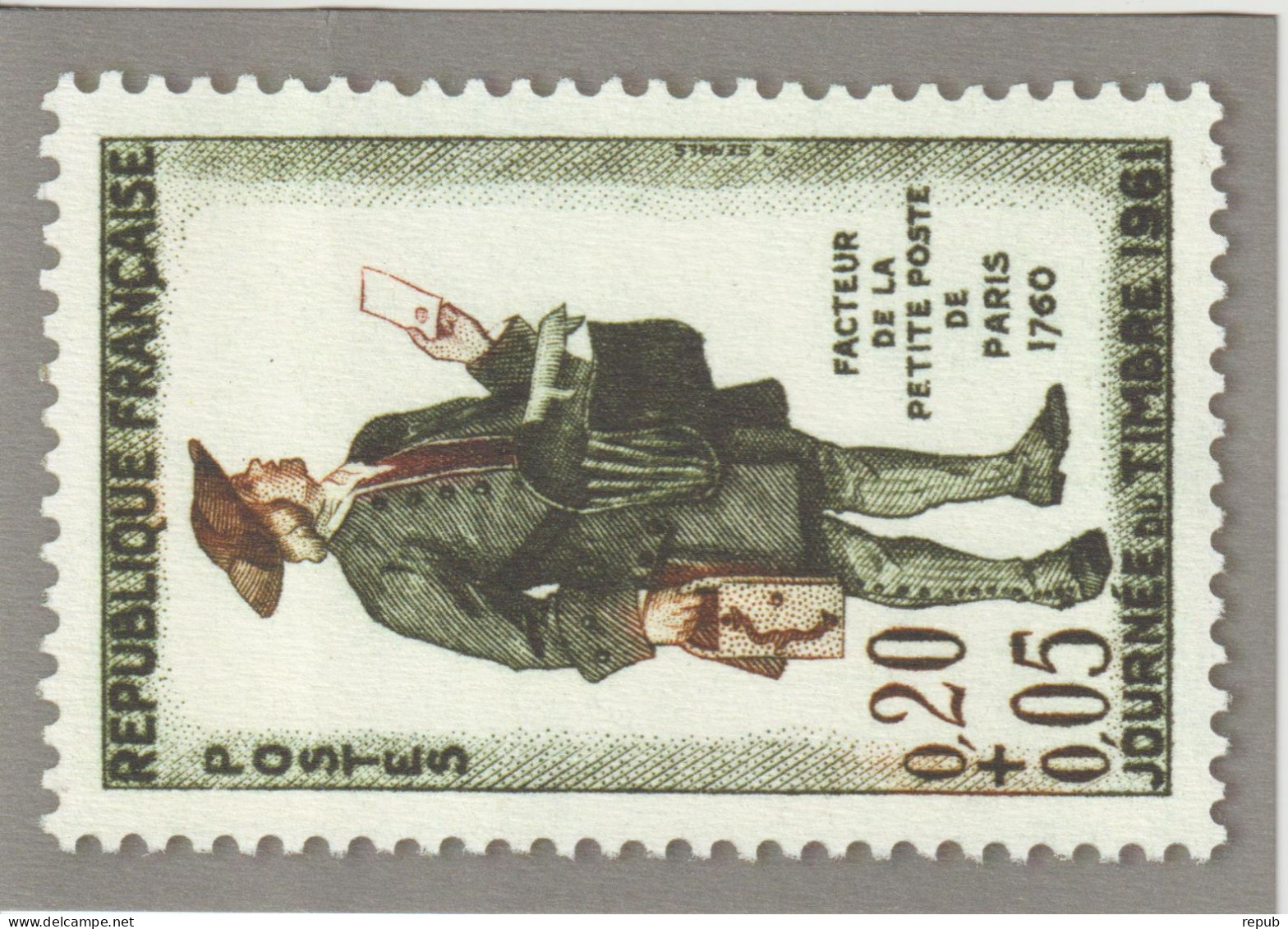 France Entier Journée Du Timbre 1961 Neuf - Pseudo-officiële  Postwaardestukken