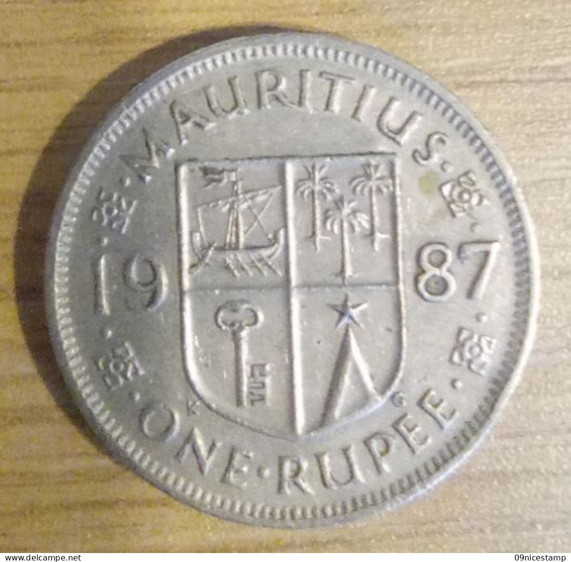 Mauritius, Year 1987, Used, 1 Rupee - Mauritius