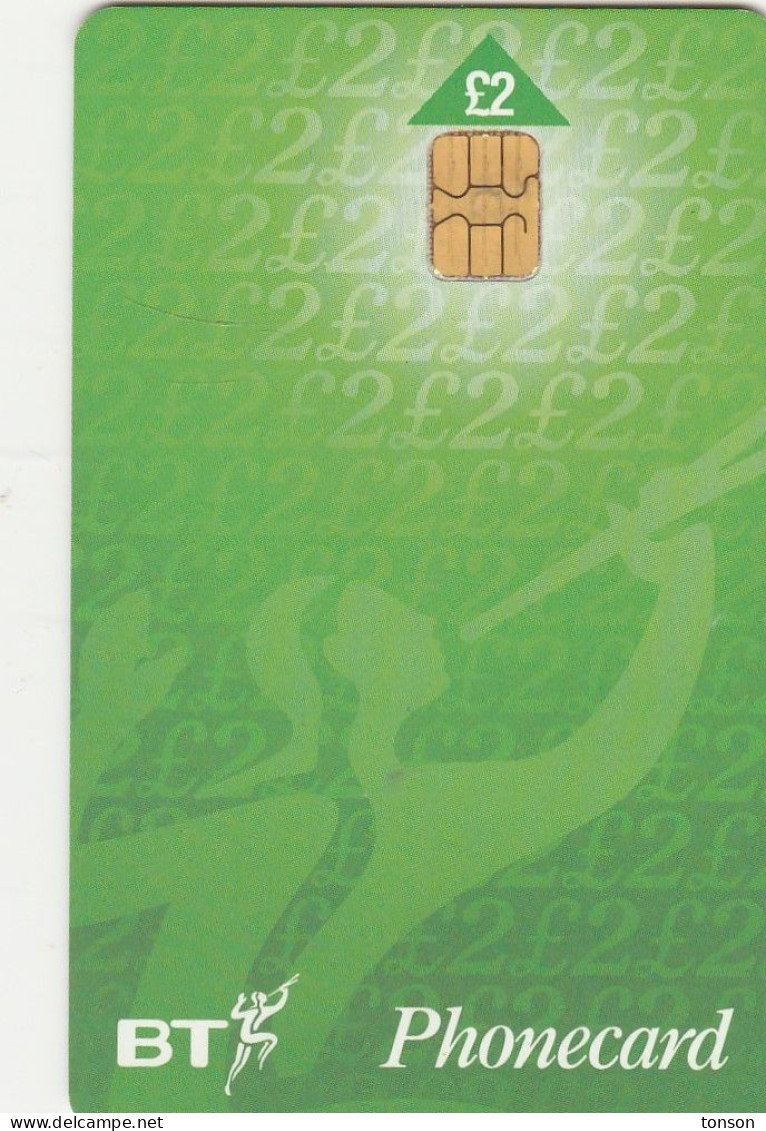 UK, BCD-003, £2 Definitive 1st. Issue, 2 Scans.   Chip : GPT2 - BT Allgemeine