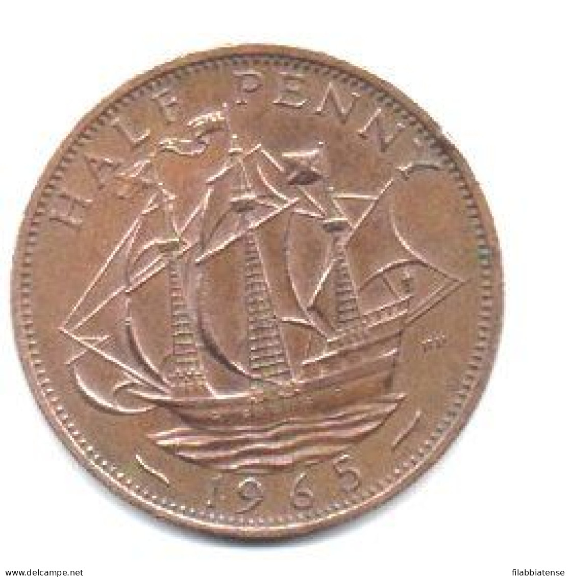 1965 - Gran Bretagna Half Penny      ------- - J. 1 Florin / 2 Schillings