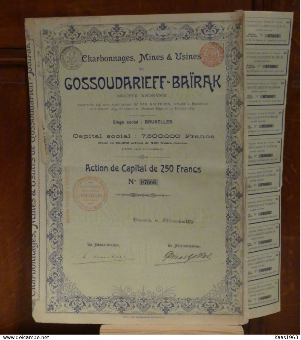 ACTION ANCIENNE CHARBONNAGES DE GOSSOUDARIEFF-BAIRAK. - Sin Clasificación