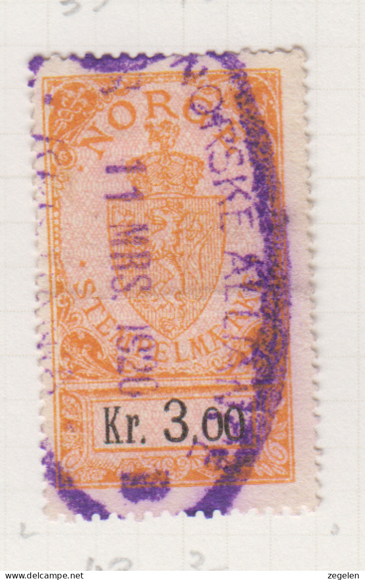 Noorwegen Fiskale Zegel Cat. Barefoot Stempelmaerke(Documentary) 43 - Revenue Stamps