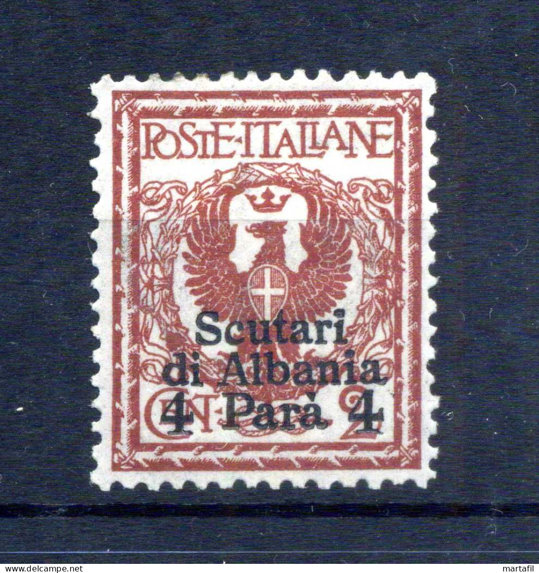 1915 LEVANTE Scutari D'Albania Serie Completa N.9 4pa. Su 2 Centesimi Rosso Bruno * - European And Asian Offices