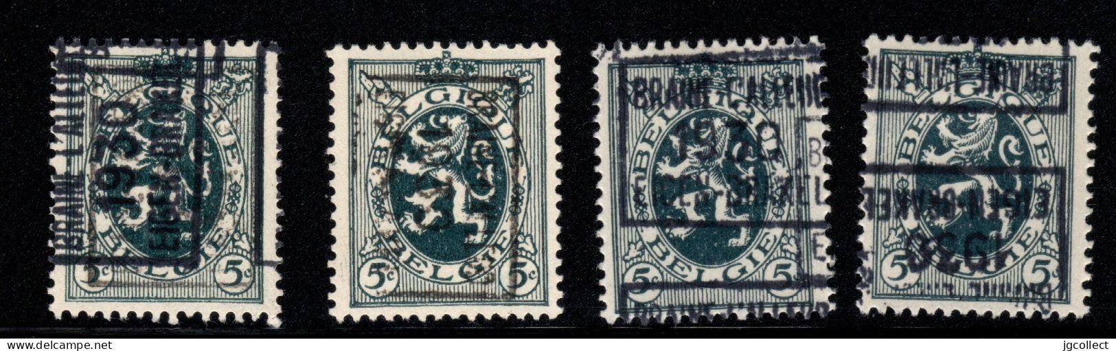 Preo's (279) "BRAINE-L'ALLEUD 1930 EIGEN-BRAKEL" OCVB 5742 A+B+C+D - Roller Precancels 1930-..