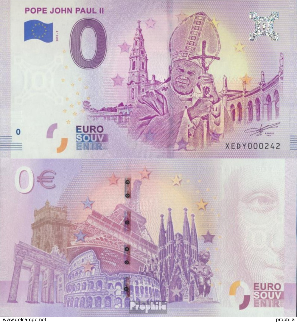 Vatikanstadt Souvenirschein Papst Johannes Paul II. Bankfrisch 2018 0 Euro Papst Johannes Paul II. - Vaticano (Ciudad Del)