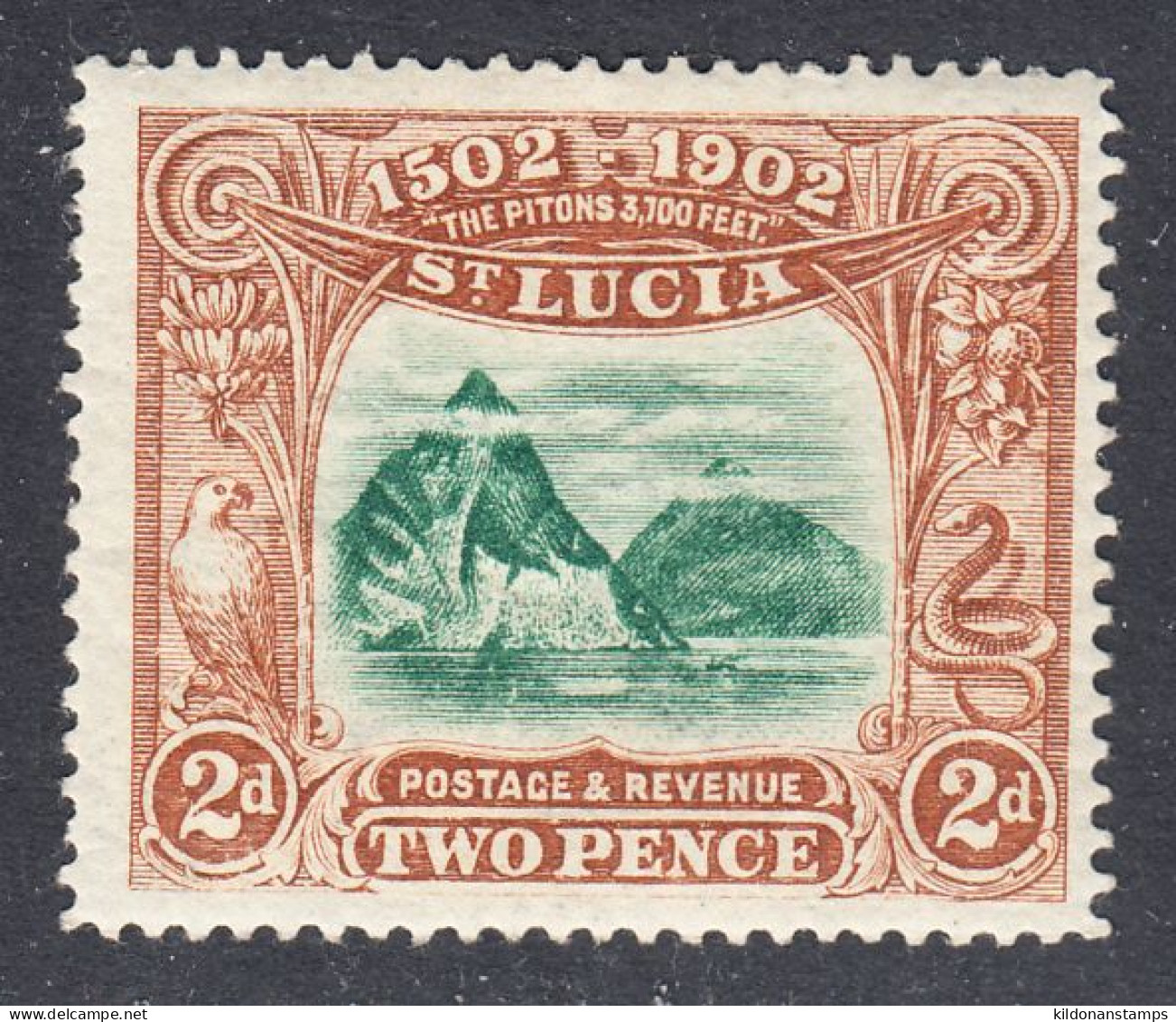 St. Lucia 1902 Mint Mounted, Sc# 49 ,SG 63 - Ste Lucie (...-1978)