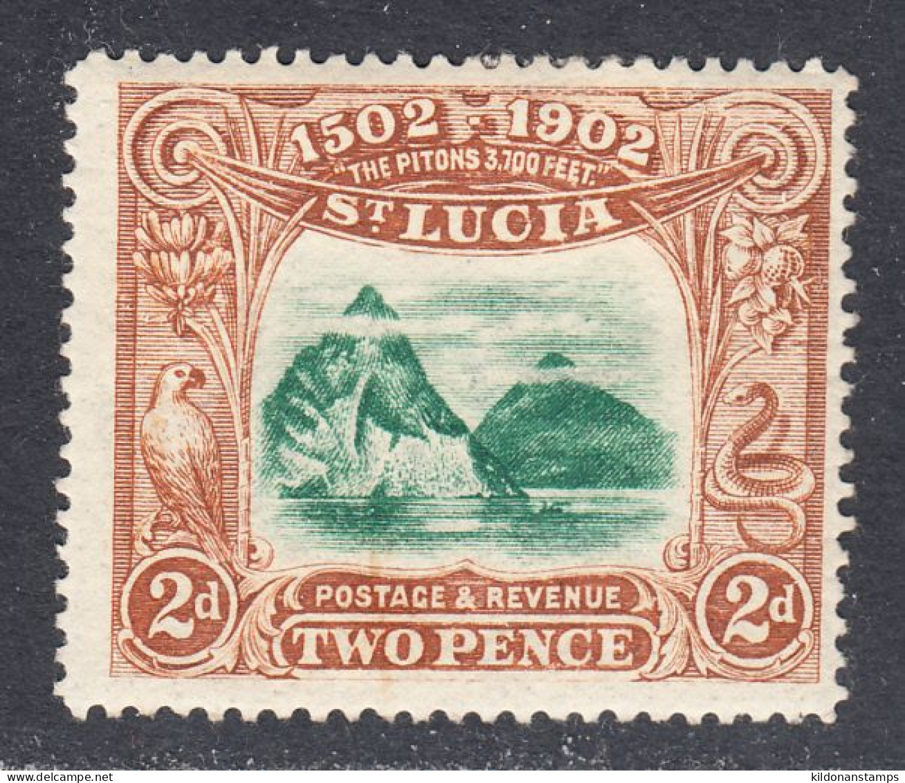 St. Lucia 1902 Mint Mounted, Sc# 49 ,SG 63 - St.Lucia (...-1978)