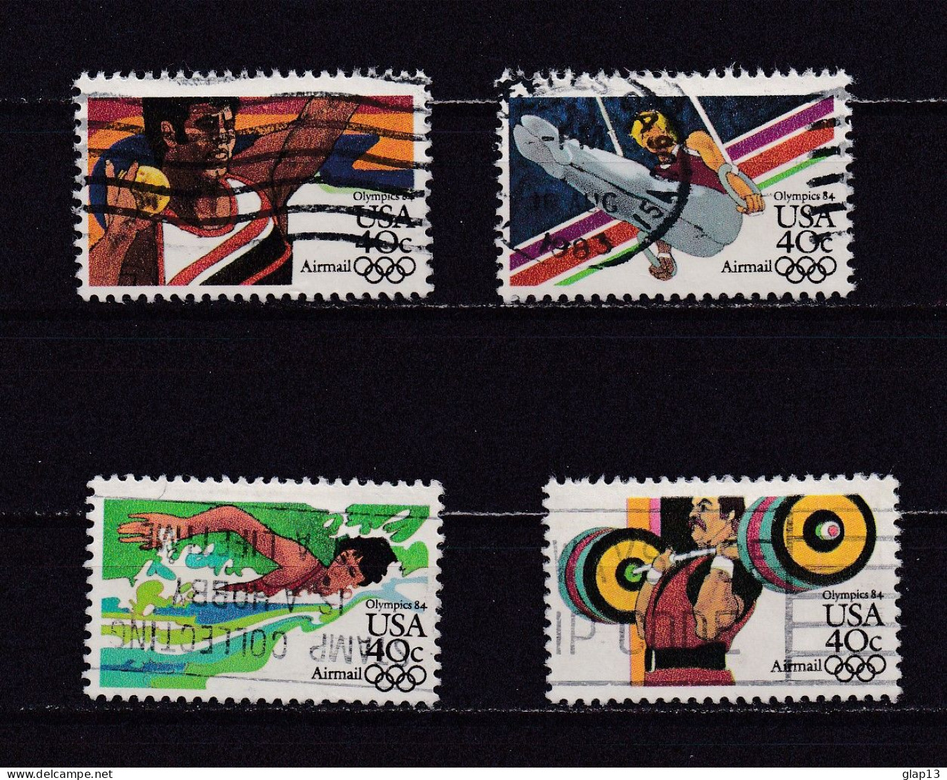 ETATS-UNIS 1983 PA N°95/98 OBLITERE JEUX OLYMPIQUES DE LOS ANGELES - 3a. 1961-… Gebraucht