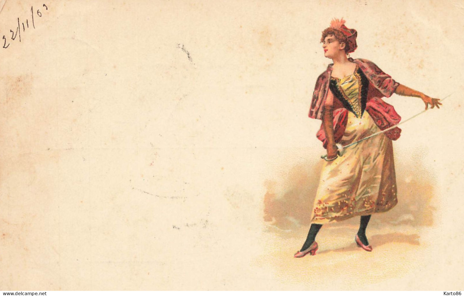 Escrime * CPA Illustrateur Art Nouveau Jugendstil 1903 * Femme L'escrime * Sport Sports épée - Esgrima