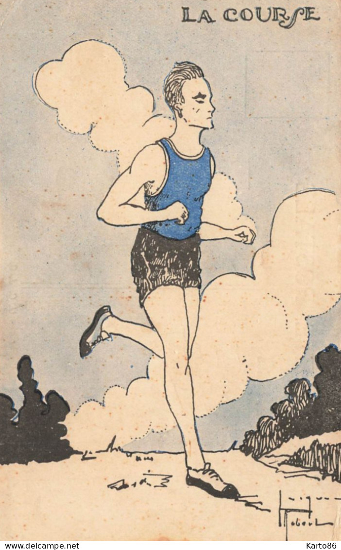 La Course à Pied * CPA Illustrateur .. Robert * Homme Athlétisme - Athlétisme