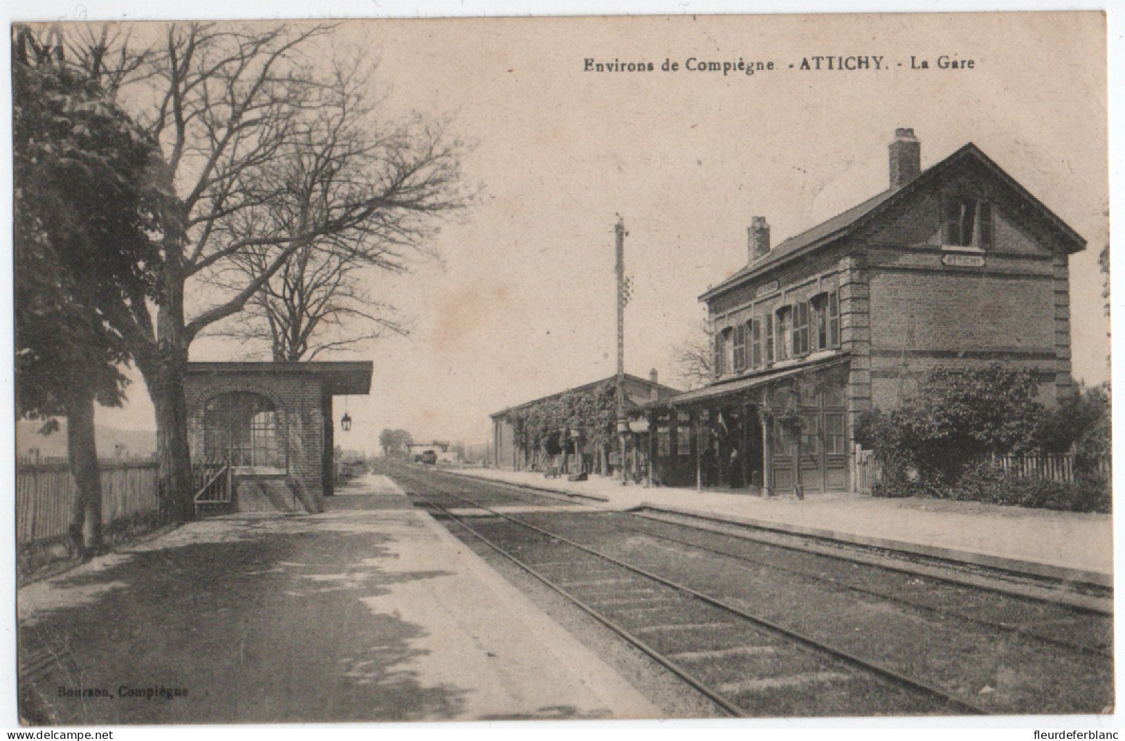 ATTICHY (60) - CPA - Environs De Compiègne - La Gare - Voie Ferrée - Attichy