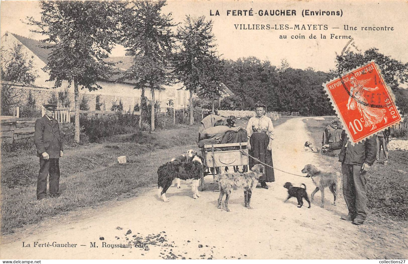 77-VILLIERS-LES-MAYETS- ENVIRONS LA FERTE GAUCHER- UNE RENCONTRE AU COIN DE LA FERME - La Ferte Gaucher