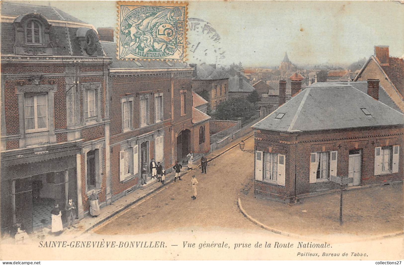60-SAINT-GENEVIEVE-BONVILLER- VUE GENERALE PRISE DE LA ROUTE NATIONALE - Sainte-Geneviève