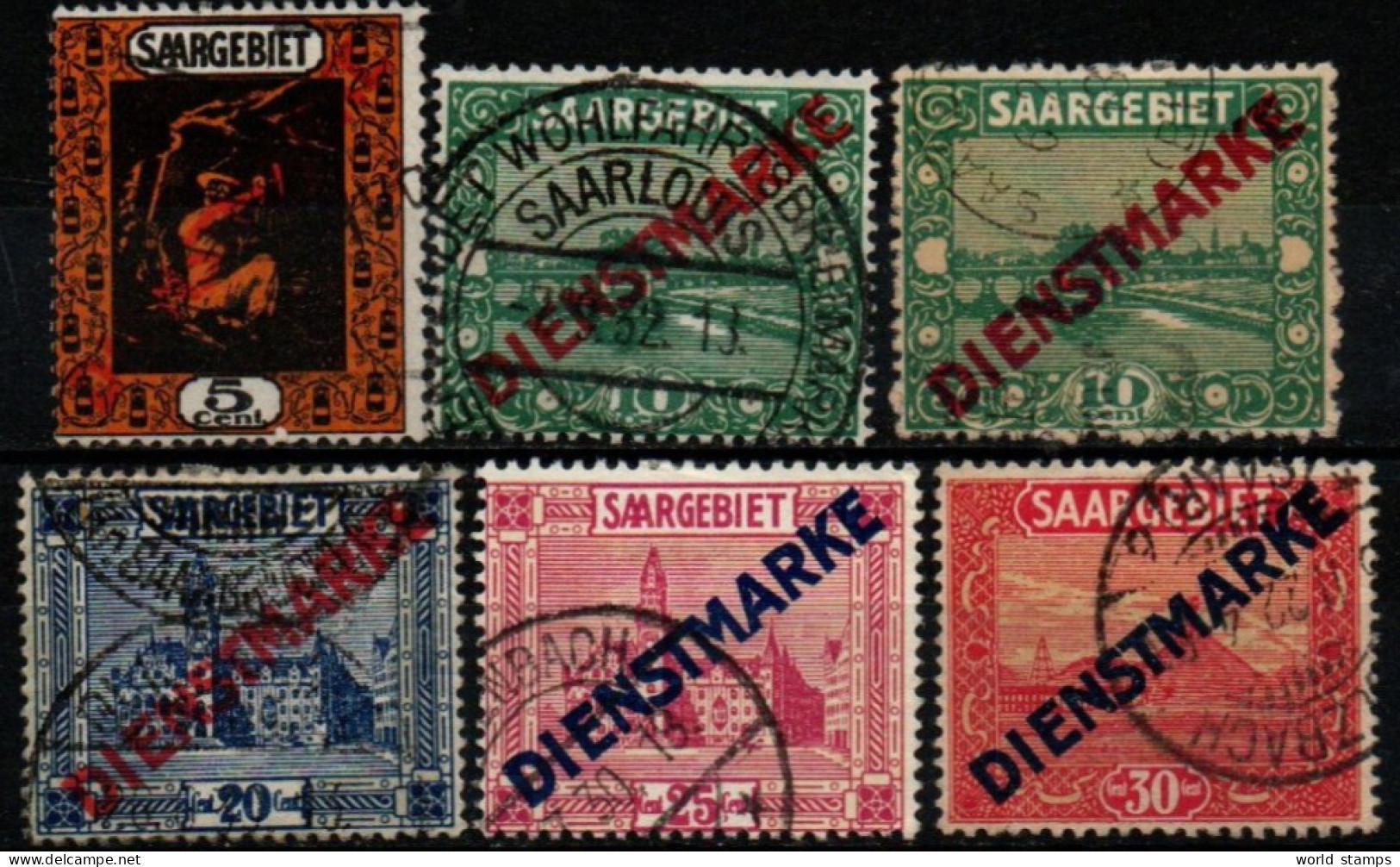 SARRE 1922-4 O - Dienstmarken