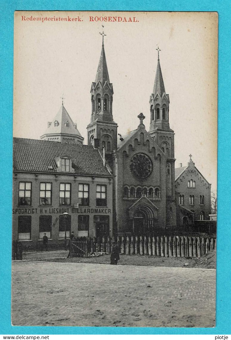 * Roosendaal (Noord Brabant - Nederland) * (Uitg J. Van Poll Suykerbuyk - E. & B.) Redemptoristen Kerk, église, Billard - Roosendaal