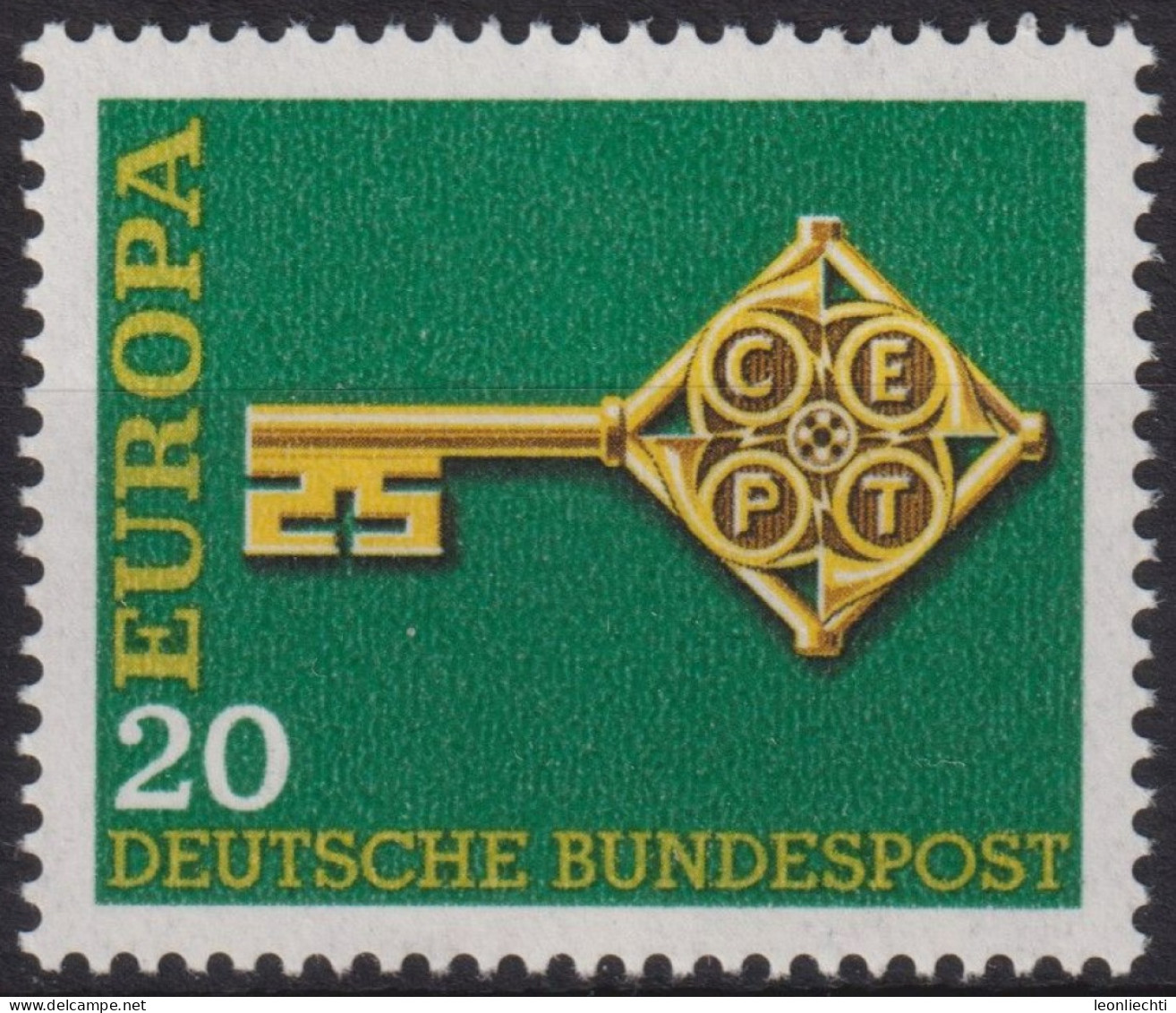 1968 Deutschland > BRD, ** Mi:DE 559, Sn:DE 983, Yt:DE 423, Europa (C.E.P.T.) 1968 - Schlüssel - 1968