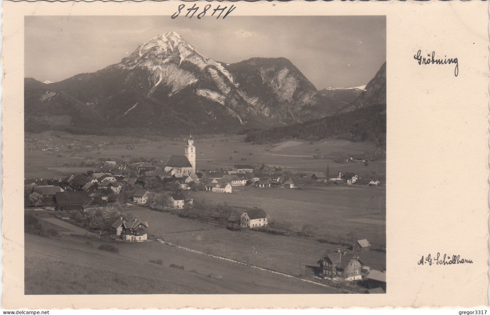 D7337) GRÖBMING - Super FOTO AK - Schöllhorn - Häuser Details U. Kirche ALT ! - Gröbming