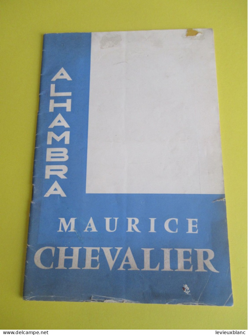 Programme/ALHAMBRA Maurice CHEVALIER/ "De Ménilmontant à Ménilmontant"/ Michel LEGRAND/ Raymond DEVOS/ 1956     PROG364 - Programma's