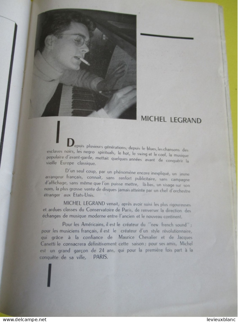Programme/ALHAMBRA Maurice CHEVALIER/ "De Ménilmontant à Ménilmontant"/ Michel LEGRAND/ Raymond DEVOS/ 1956     PROG364