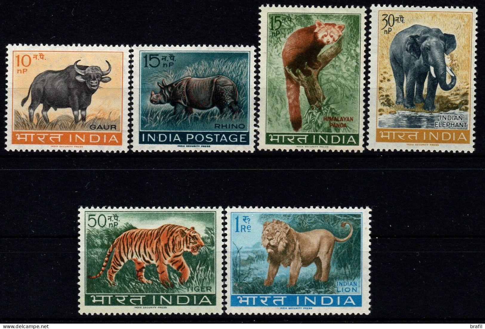 1962 India, Animali Della Foresta, Serie Complete Nuova (**) - Neufs