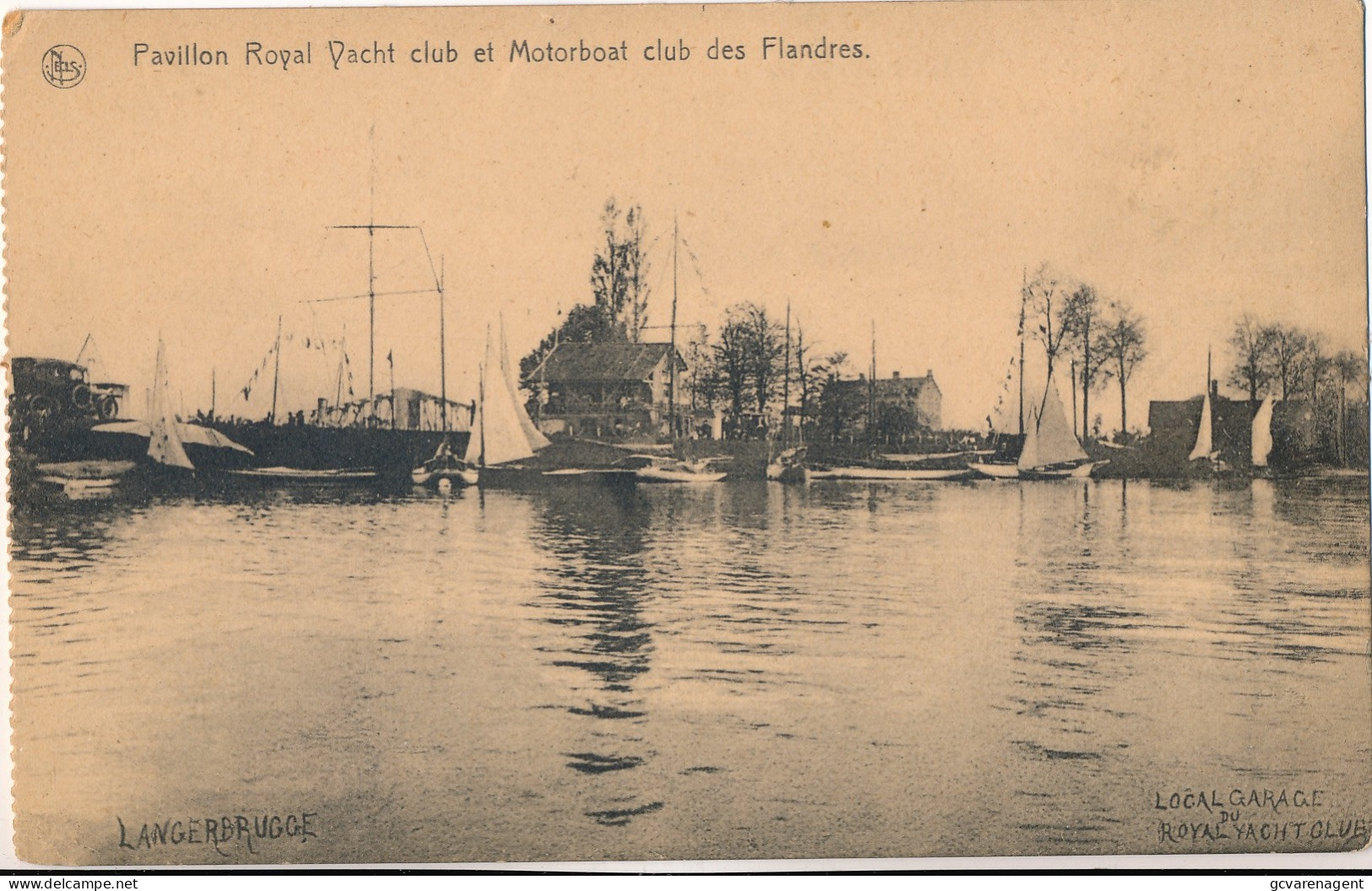 LANGERBRUGGE   PAVILLON ROYAL YACHT CLUB ET MOTORBOAT CLUB DES FLANDRES     ZIE AFBEELDINGEN - Evergem