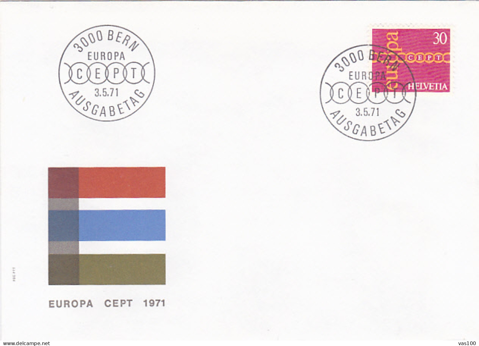 EUROPA CEPT, COVER FDC, 1971, SWITZERLAND - 1971