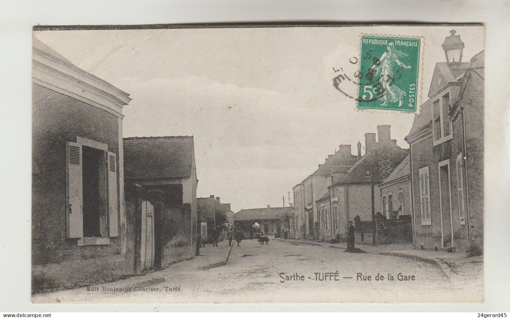 CPA TUFFE (Sarthe) - Rue De La Gare - Tuffe