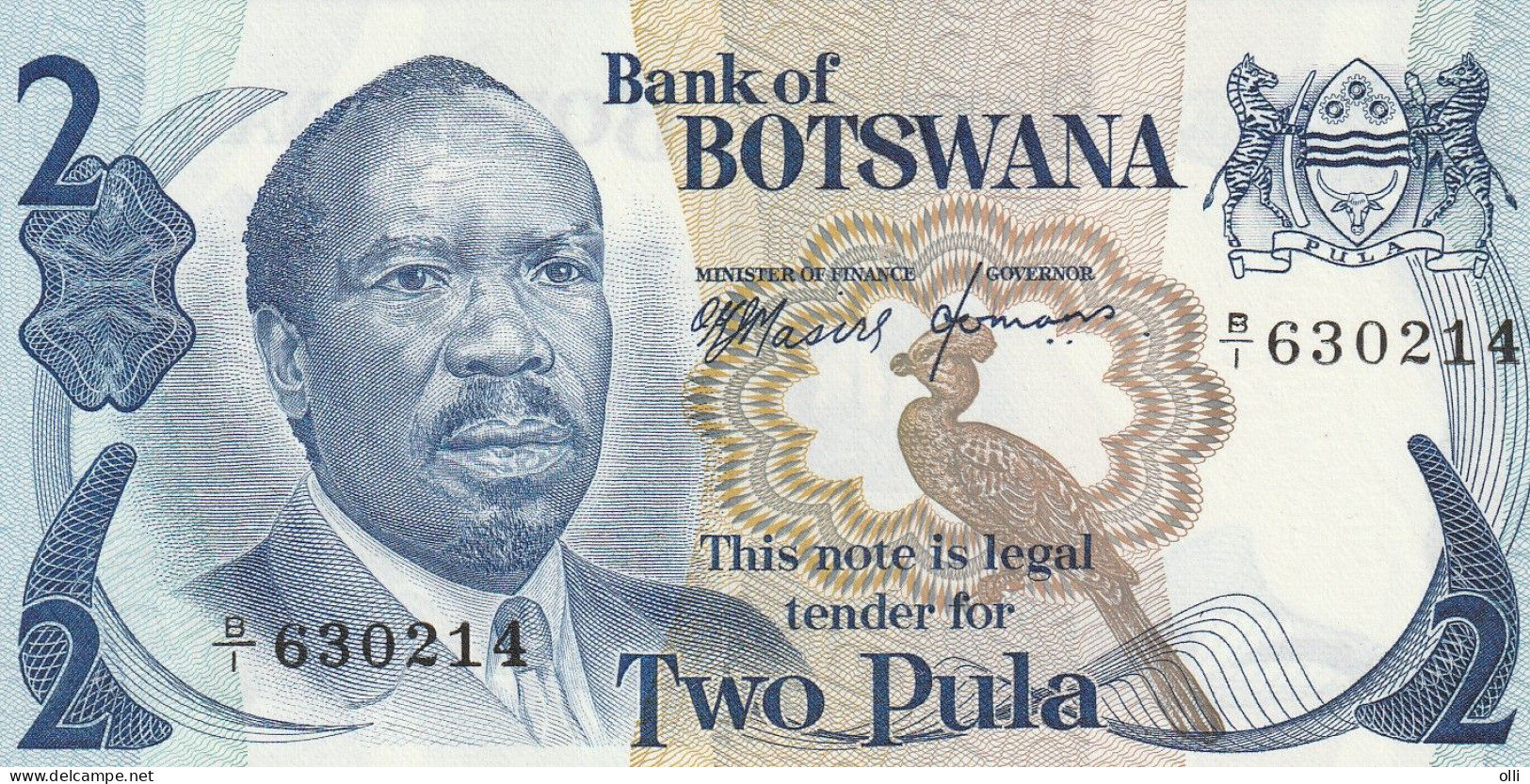 Botswana 2 Pula, ND/1976  P-2 - UNC - Botswana