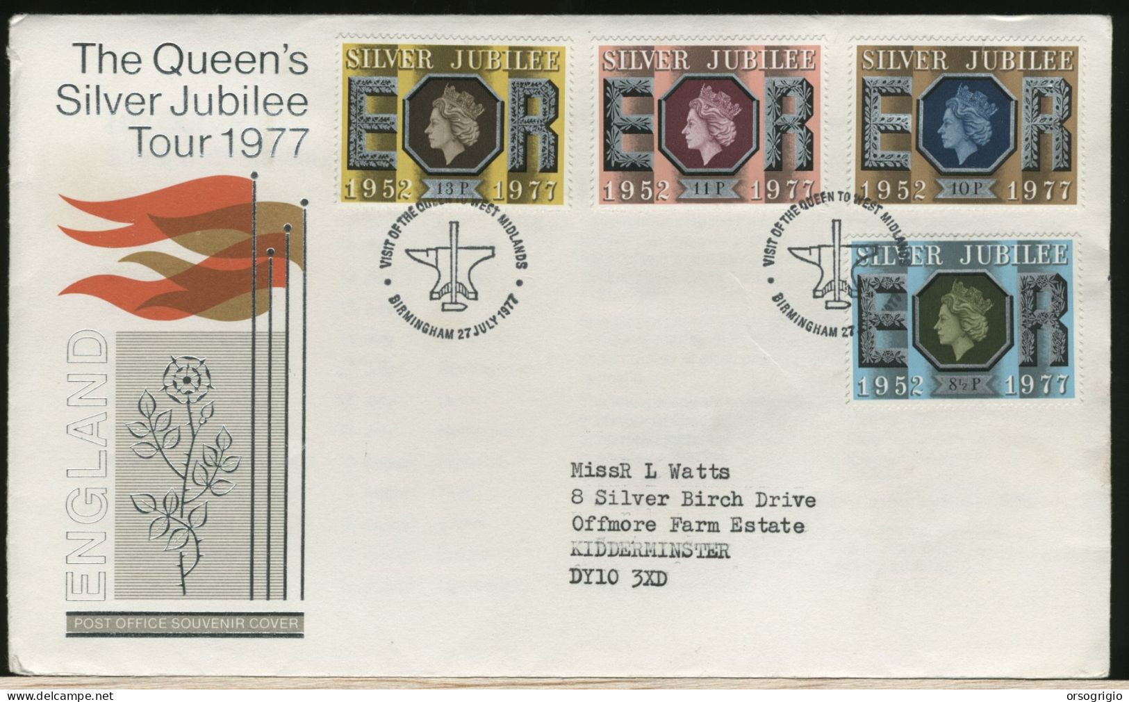 GRAN BRETAGNA - GREAT BRITAIN -  FDC 1977 -   The QUEEN'S Siver Jubilee - 1971-1980 Decimal Issues