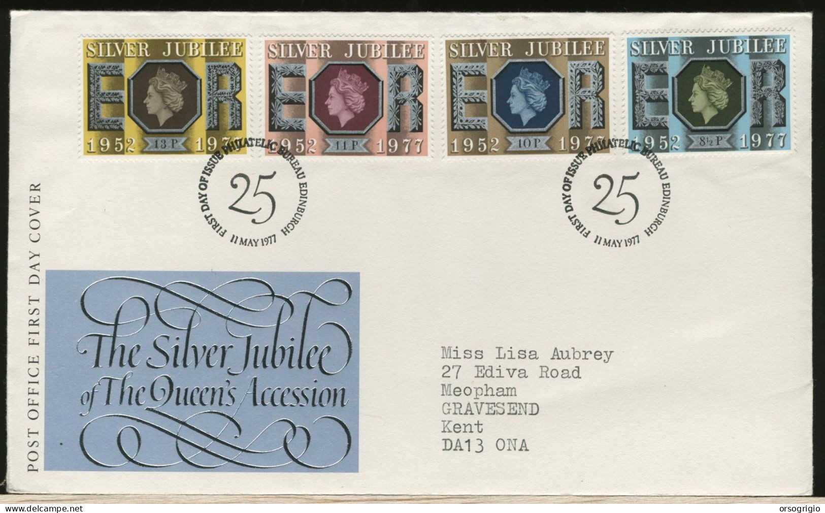 GRAN BRETAGNA - GREAT BRITAIN -  FDC 1977 -   The QUEEN'S Siver Jubilee - 1971-1980 Decimal Issues