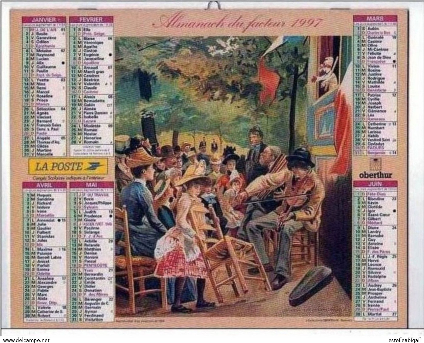 Almanach Du Facteur Dep14  * - Tamaño Grande : 1991-00