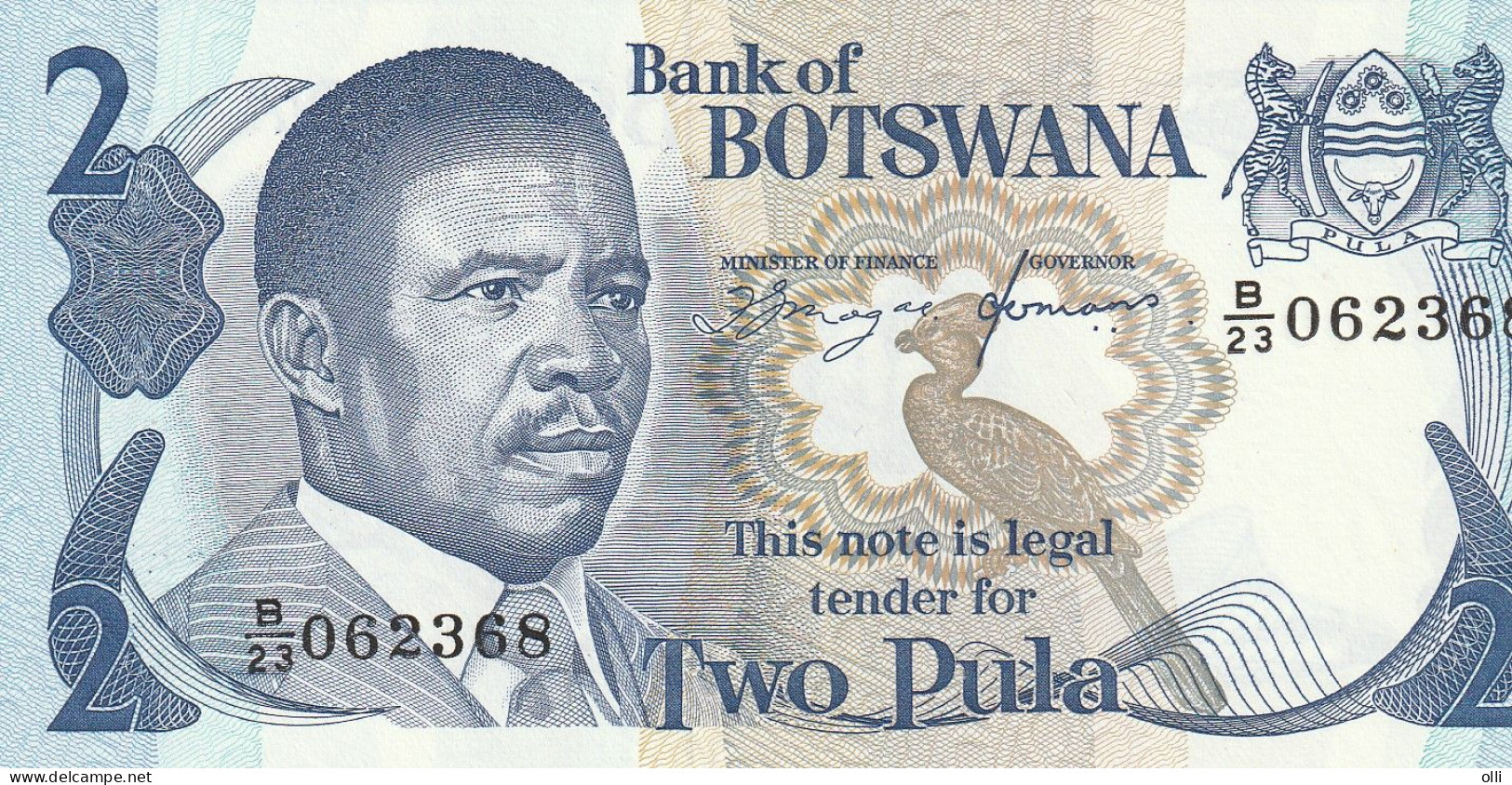 BOTSWANA 2 Pula Banknote ND/1982  P.7d - UNC - Botswana