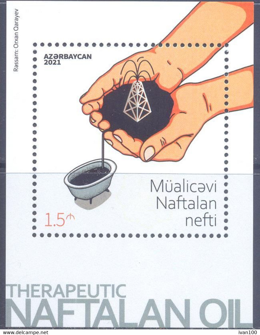 2021. Azerbaijan, Medicine, Theropeutic Nafta, S/s, Mint/** - Azerbeidzjan