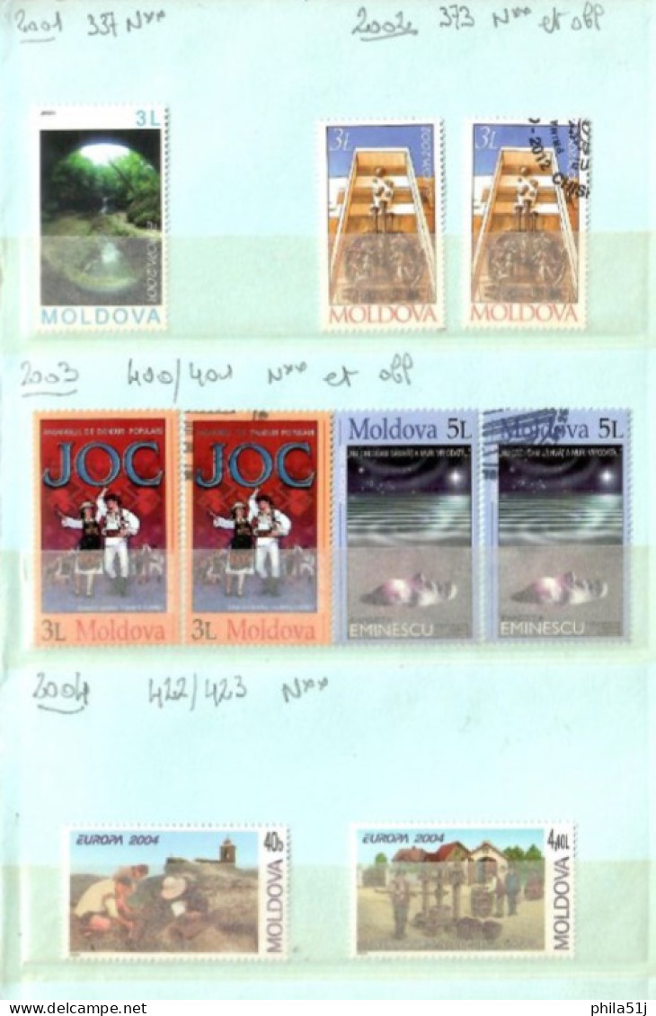 EUROPA  MOLDAVIE ---ANNEE 2001/2018 ---N** & OBL 1/3 DE COTE - Collections