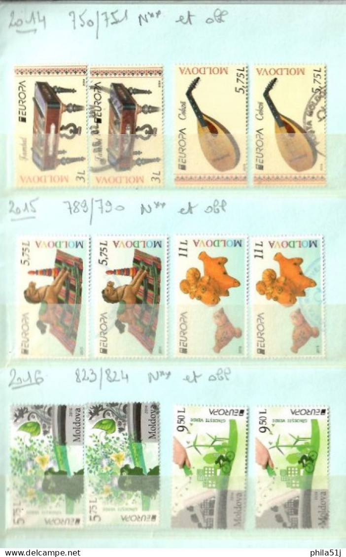 EUROPA  MOLDAVIE ---ANNEE 2001/2018 ---N** & OBL 1/3 DE COTE - Collections