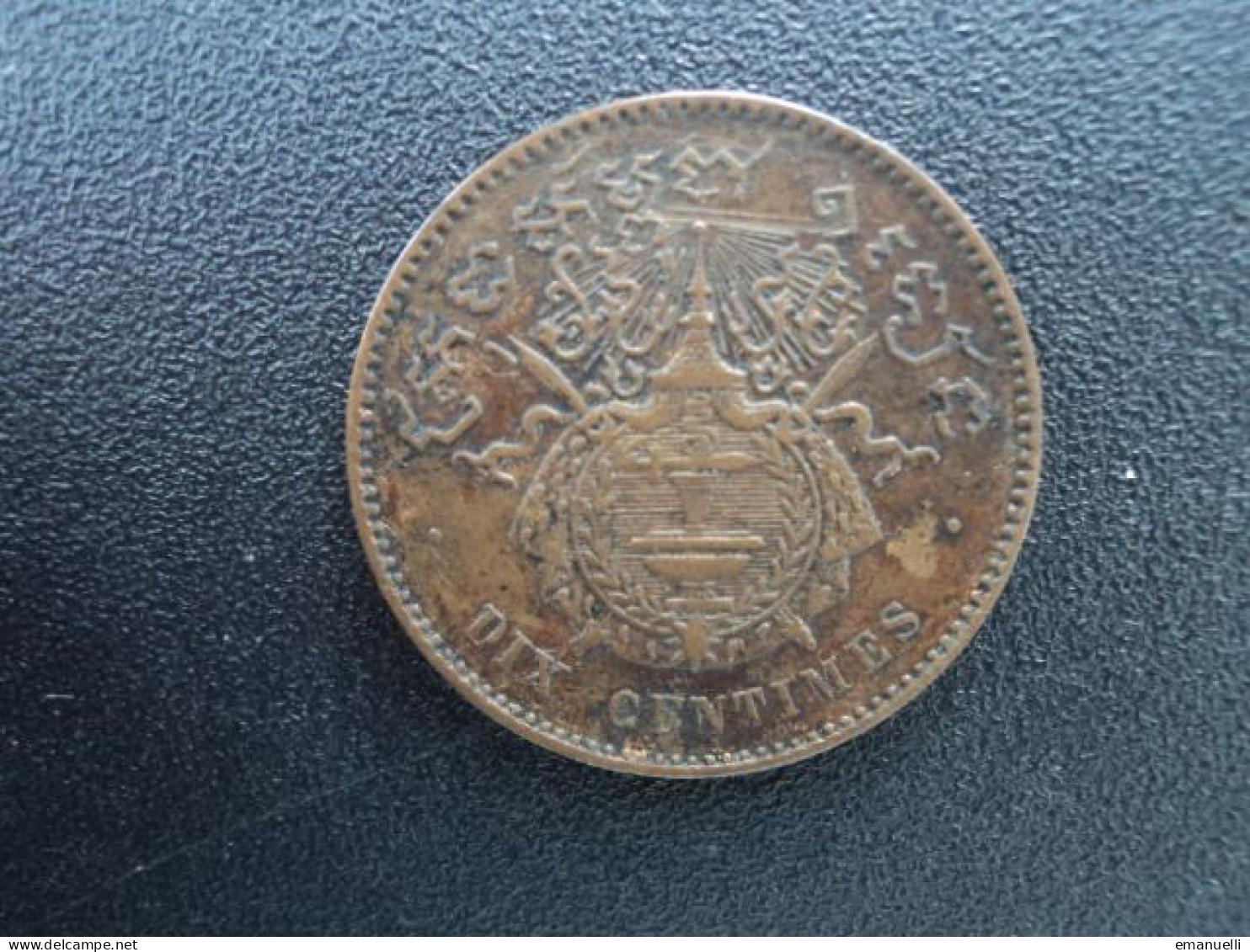 CAMBODGE * : 10 CENTIMES   1860   G.22a ** / KM 43.1     TTB