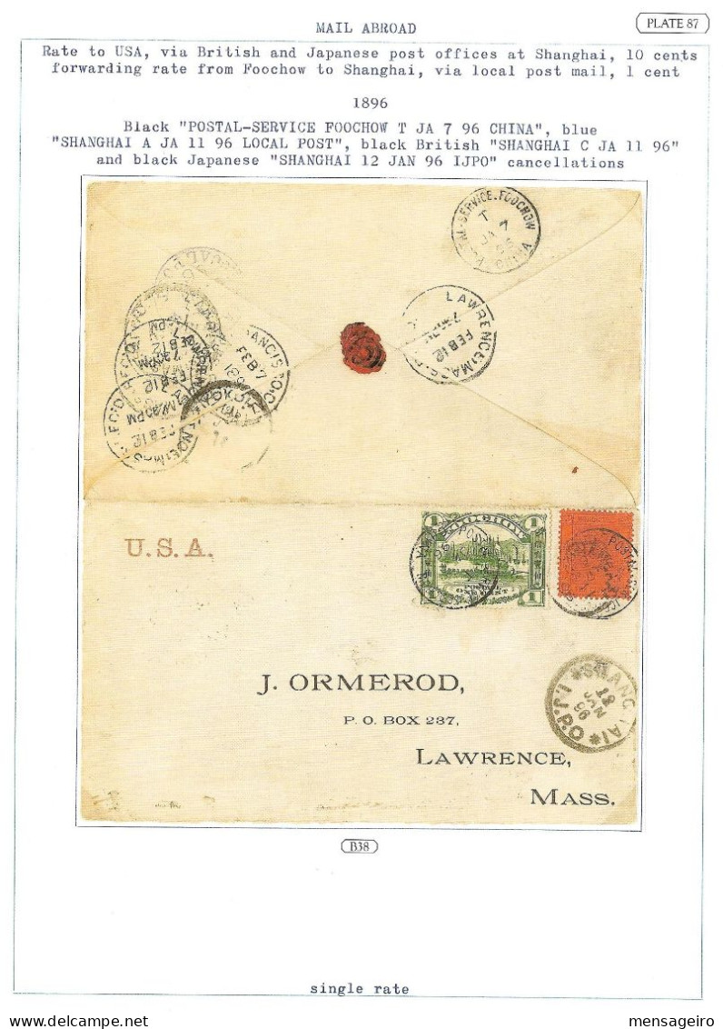 (LIV) - THE ANNA-LISA & SVEN-ERIC BECKEMAN COLLECTION - FOREIGN MAIL IN AND OUT CHINA - ZURICH ASIA AUCTION CATALOG 2000 - Catalogues For Auction Houses