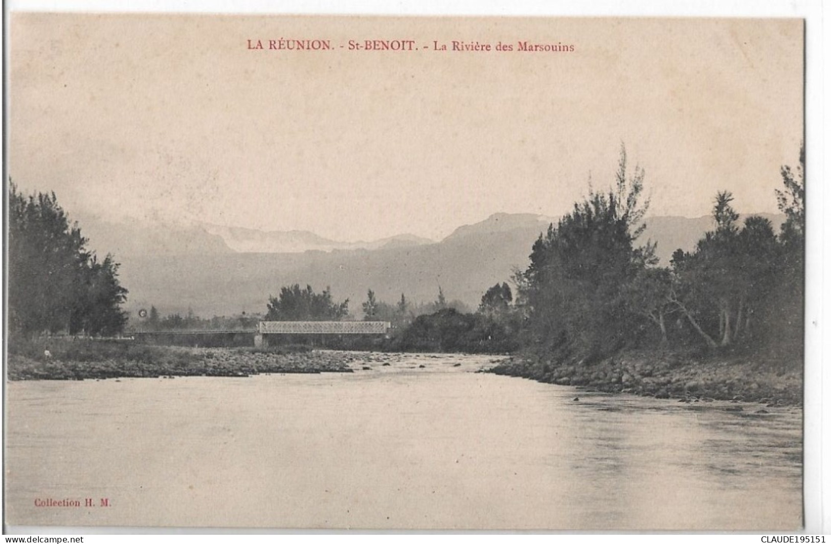 LA REUNION  ST BENOIT LA RIVIERE DES MARSOUINS   (EDITEUR H.M) - Saint Benoît