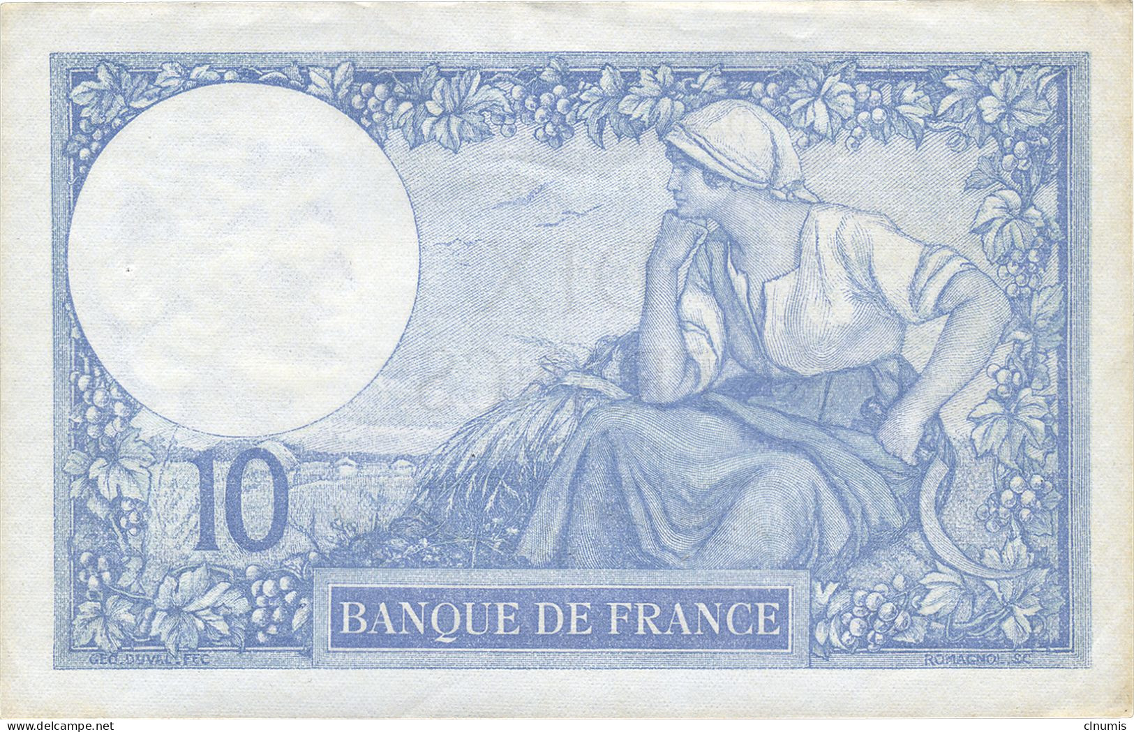 10 Francs Minerve, 6 Août 1927 - 10 F 1916-1942 ''Minerve''