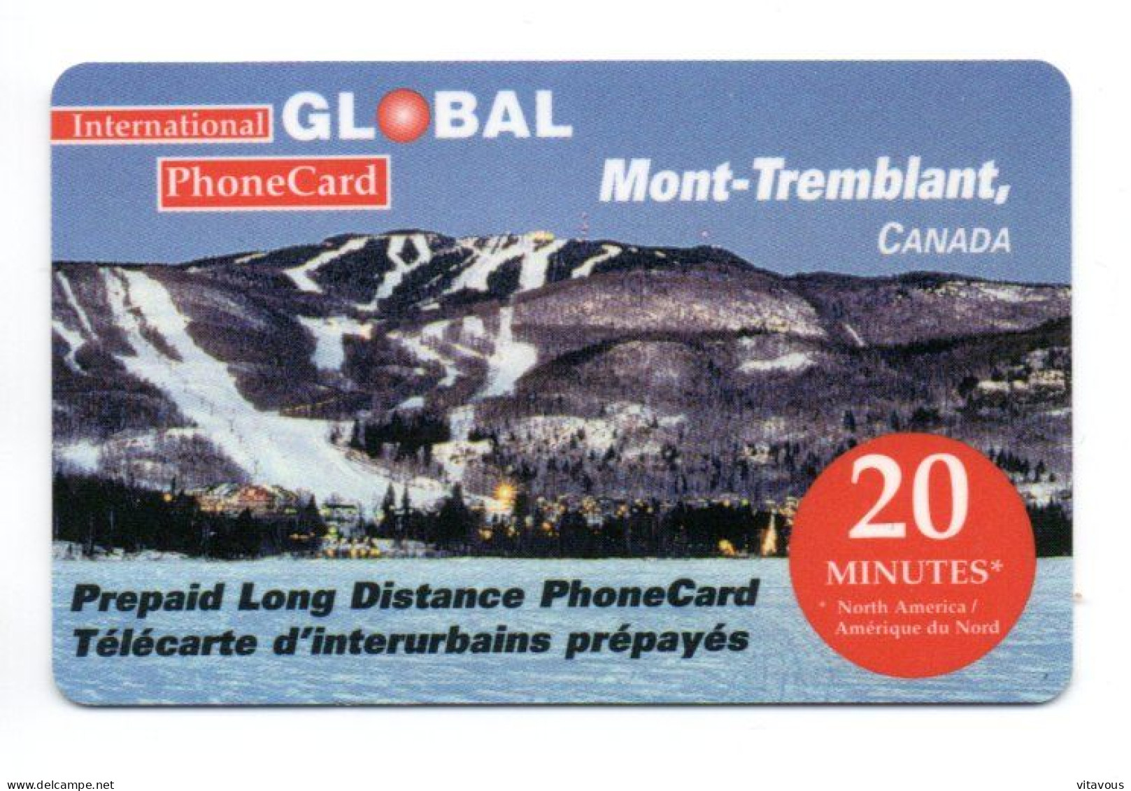 Carte Prépayée WHISTLER Canada Télécarte  Global Phonecard Karte (salon 372) - Kanada