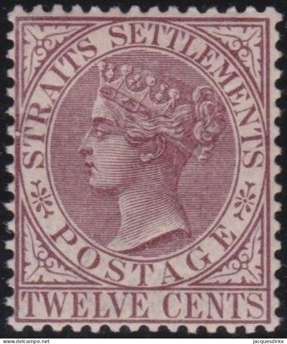 Straits Settlements  .    SG    .   67  (2 Scans)  .    *    .   Mint-hinged - Straits Settlements