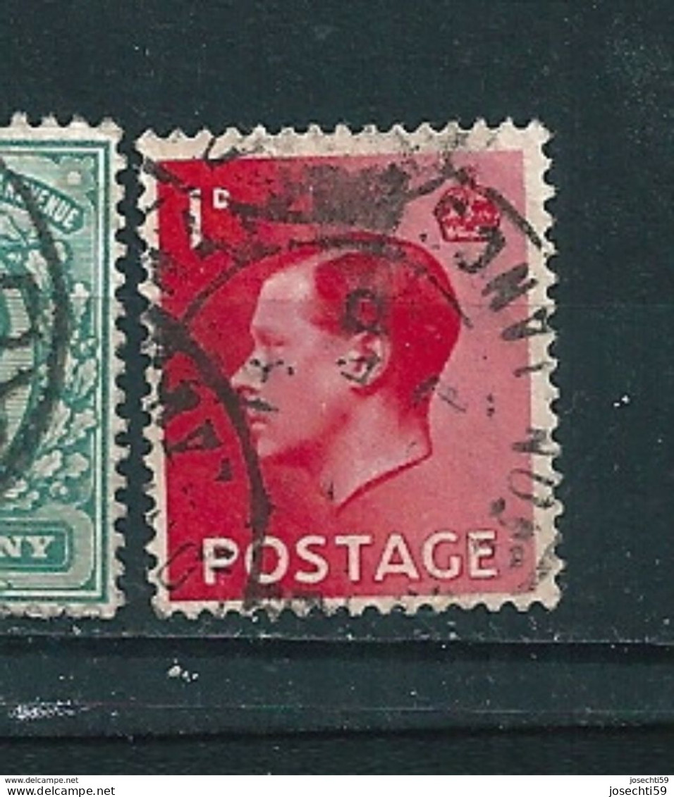 N° 206 Roi Edward VIII  Grande Bretagne 1936 Oblitéré Royaume-Uni Postage GB - Gebraucht