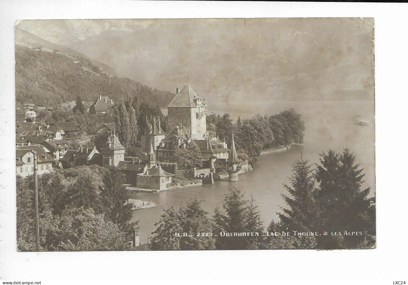 OBERHOFEN. LAC DE THOUNE & LES ALPES. - Oberhofen Am Thunersee