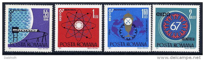 ROMANIA 1967 EXPO Montreal Set MNH / **  Michel 2635-38 - Nuevos