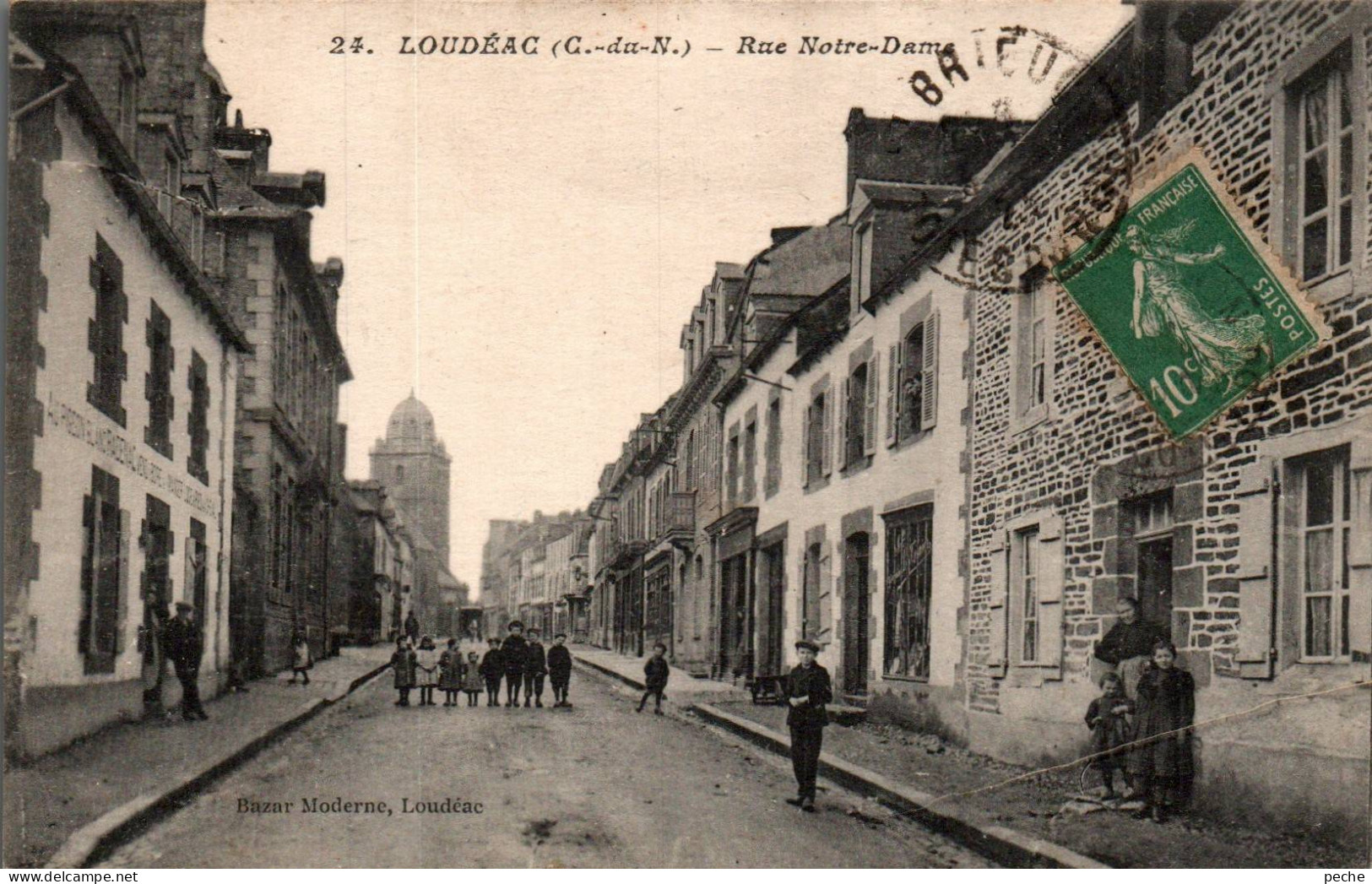 N°115671 -cpa Loudéac -rue Notre Dame- - Loudéac