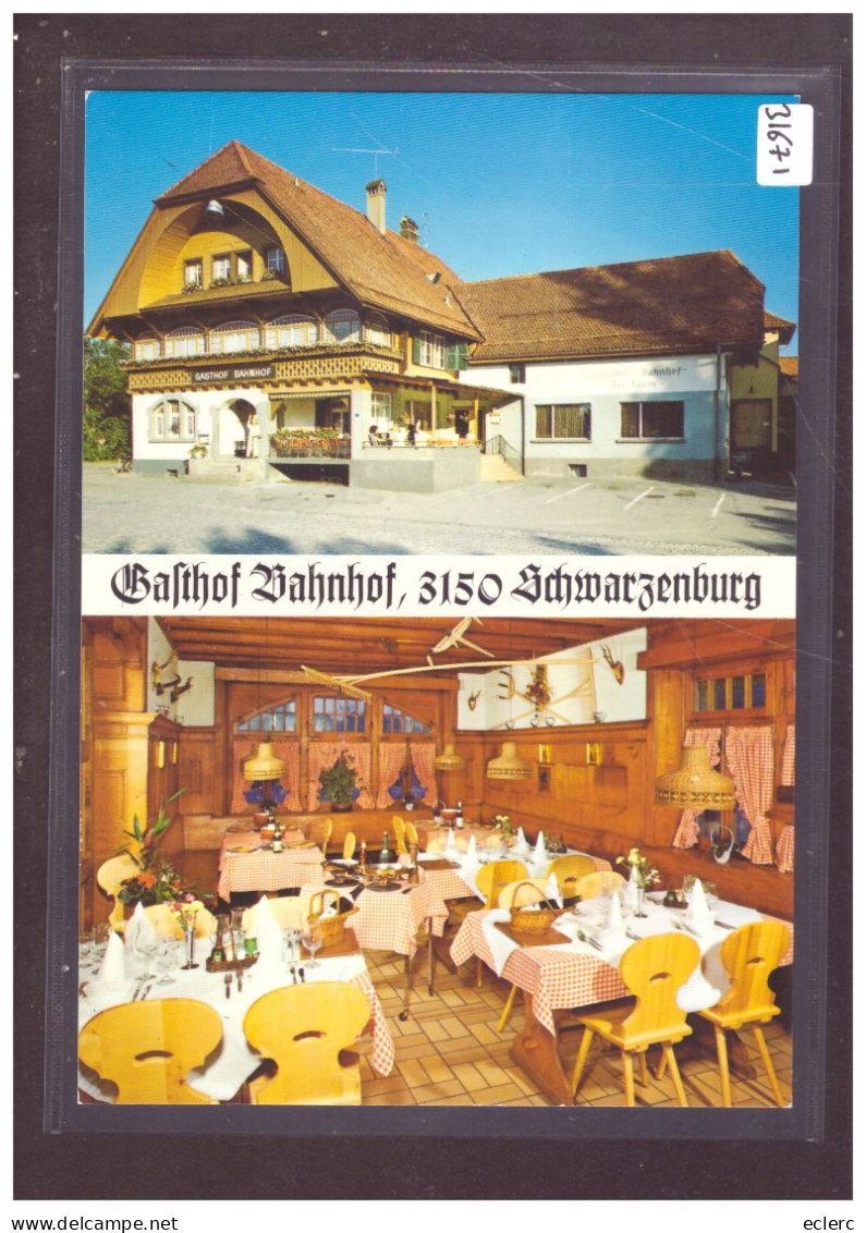 FORMAT 10x15cm - SCHWARZENBURG - GASTHOF BAHNHOF - TB - Schwarzenburg