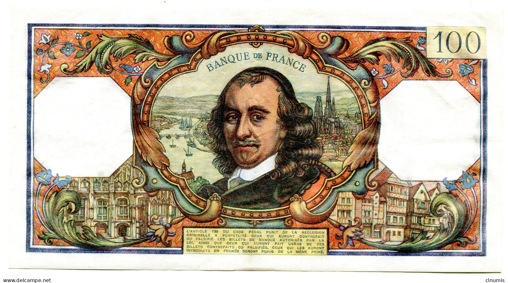 100 Francs Corneille, 2 Mars 1978, Alphabet U. 1174 - 100 F 1964-1979 ''Corneille''