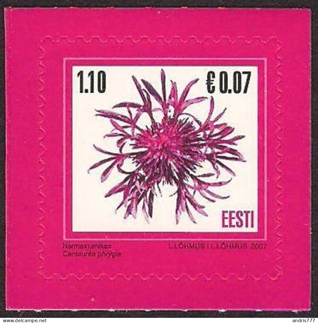 Estonia Estland Estonie 2007 (14a) Flower - Wig Knapweed - Estonie