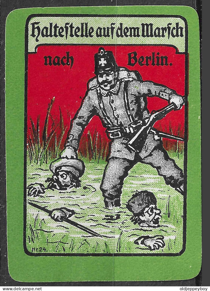 1914 DEUTSCHLAND WW1 GERMANY Propaganda Reklamemarke VIGNETTE Haltestelle Auf Dem March Nach Berlin - WW1