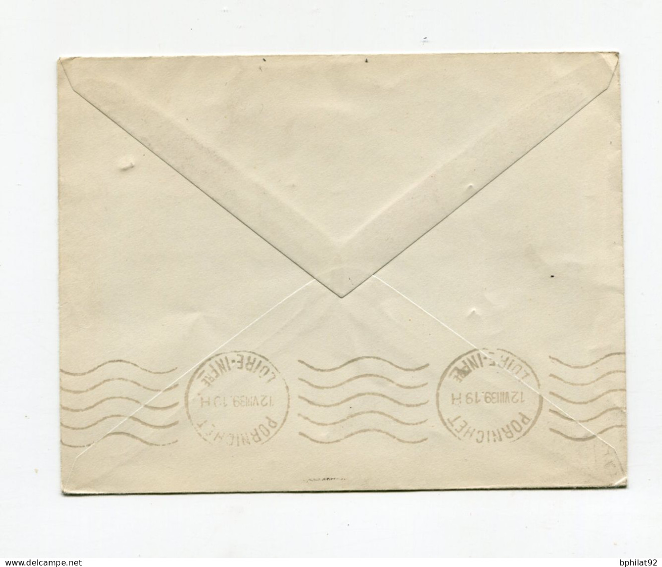 !!! LETTRE DE BRAZZAVILLE DE 1939 POUR PORNICHET, FLAMME EXPOSITION BRAZZAVILLE - Cartas & Documentos